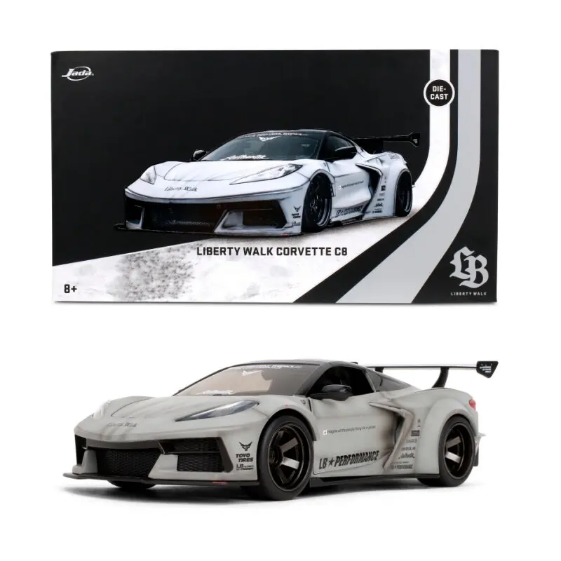JADA Liberty Walk Corvette C8 Alloy Car Model Limited Edition Collection Gift Toy view 6