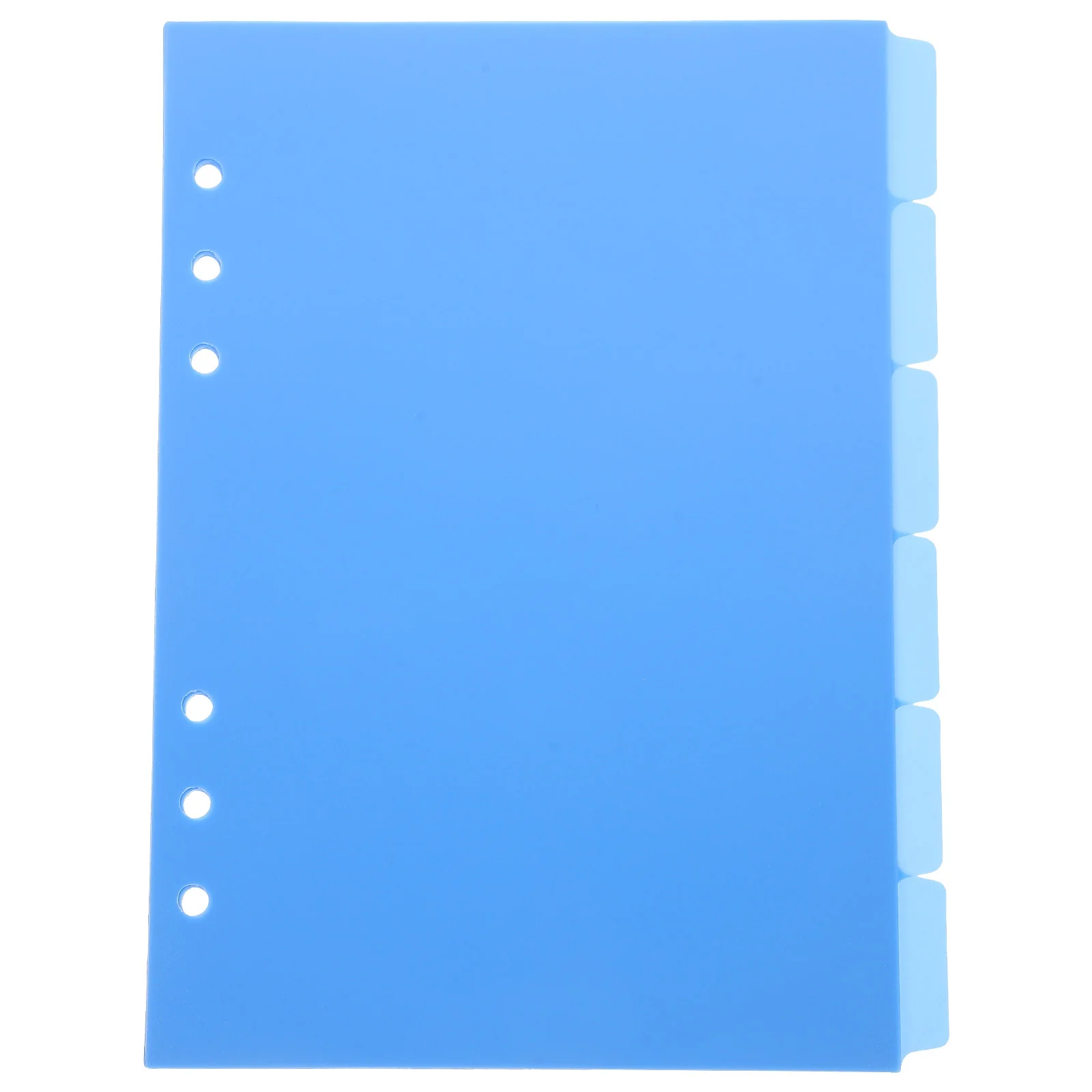 

6 Pcs Blue Separator Page Labels The Notebook Plastic Binder Dividers Loose-leaf Markers Partition Pp