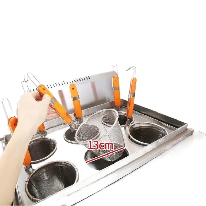 Vertical noodle cooking stove Commercial electric noodle cooking machine with soup pool Six or nine heads soup