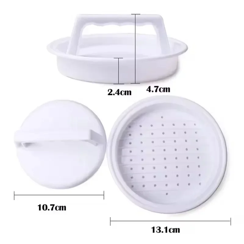 

Round Hamburger Press Plastic Burger Maker Mould Meat Beef Grill Burger Press Patty Maker Mold Machine Kitchen Poultry Tools