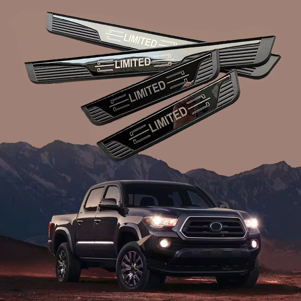 

For Toyota Tacoma 2019-2023 Protector Scuff Plate Guards Car Door Sill Threshold Pedal Cover Trim Interior Accessories stickers