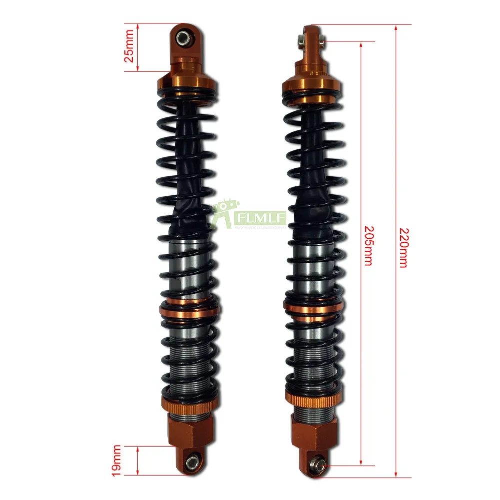 Alloy Front or Rear Shock Absorber Set Fit for 1/5 HPI ROFUN BAHA ROVAN KM BAJA 5B 5T 5SC Rc Car Toys Games Parts