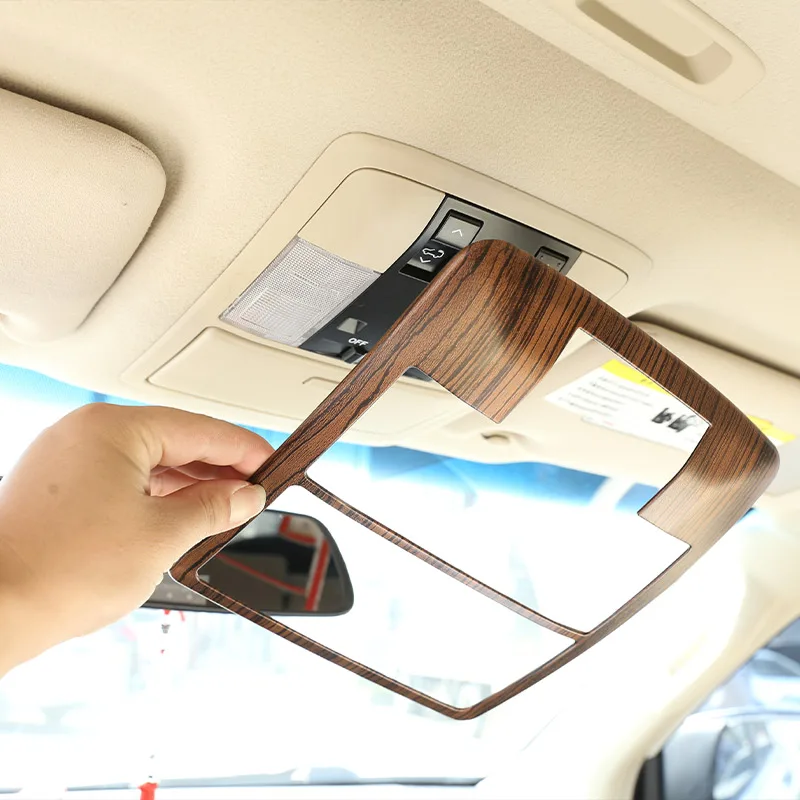 

Car Roof Reading Lamp Frame Trim Accessories For Toyota Land Cruiser Prado FJ150 150 2010-2018 Pine Wood Grain