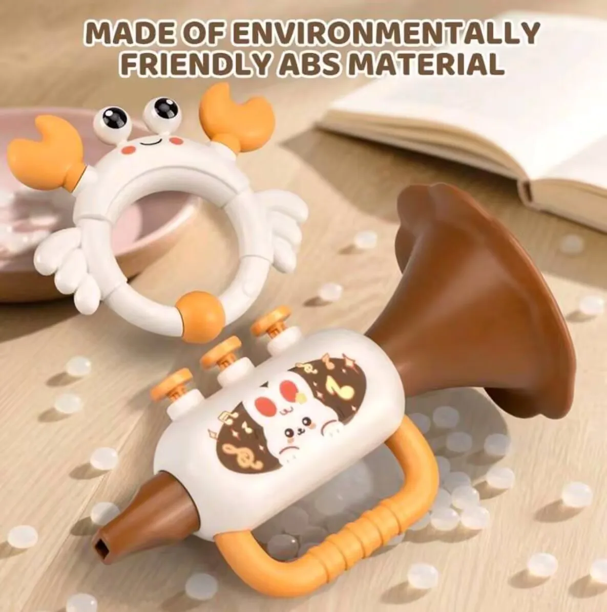 Newborn baby rattle gift box set, baby grasping training and soothing toy, cartoon animal teething toy rattle combination, perfe