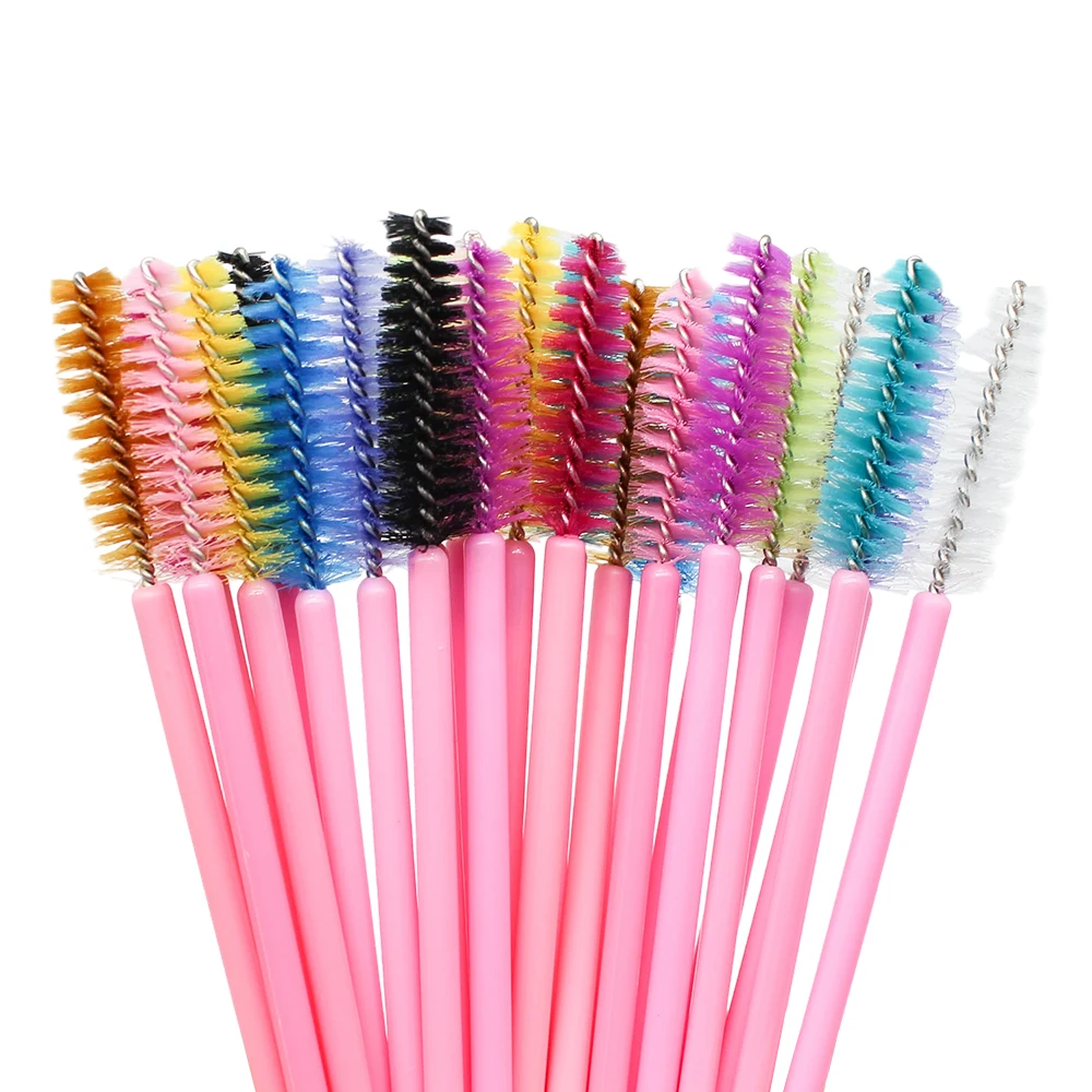 50개 마스카라 브러쉬 속눈썹 브러쉬 스풀리 속눈썹 연장용 눈썹 및 메이크업 도구 도매 속눈썹 메이크업 브러쉬