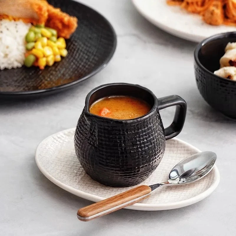 

Простой черно-белый молочный горшок, керамические лодки для соуса, горшок для соуса, дозатор соуса, чашка для молока, кувшин для молока, инструмент для приправ в ресторане