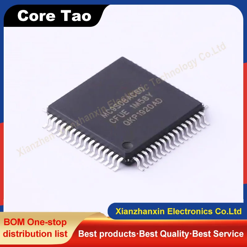 1pcs/lot  MC9S08AC60CFUE MC9S08AC60 QFP64 Microcontroller IC chips in stock