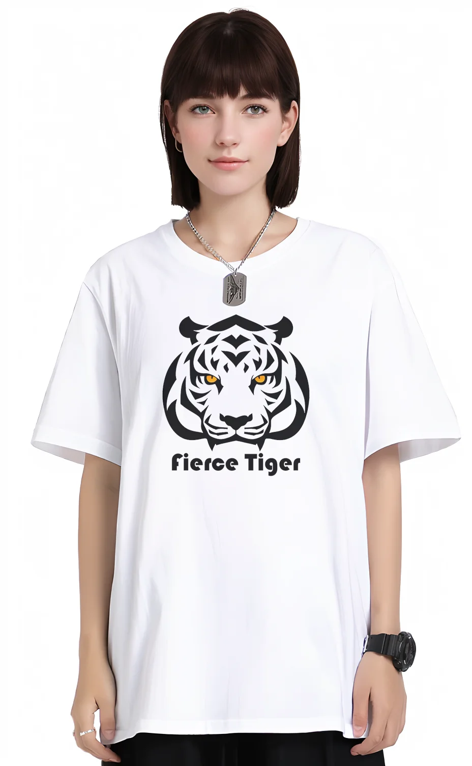 

Minimalist Tiger T-Shirt in 100% Cotton - AA001