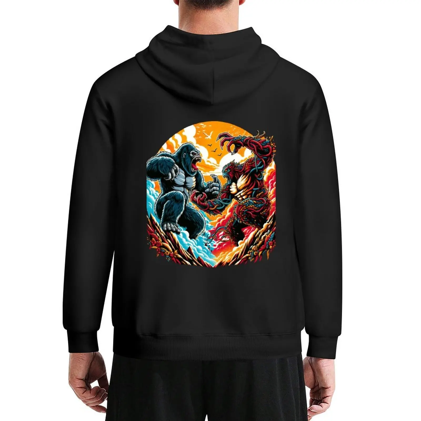 

King Kong vs Gagola - Epic Monster Showdown Hoodie japanese style blouse fashion men hoodie oversize