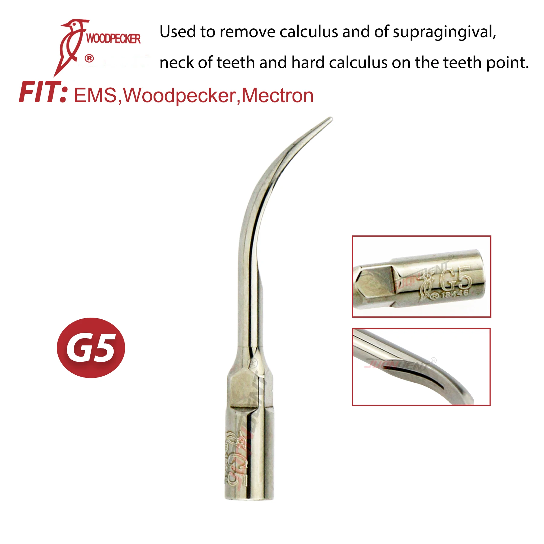 Original Woodpecker Dental Tips Ultrasound Scaling Tip G1 G2 G3 G4 G5 G6 G7 G8 Fit EMS Scaler Handpiece Teeth Cleaning Tools