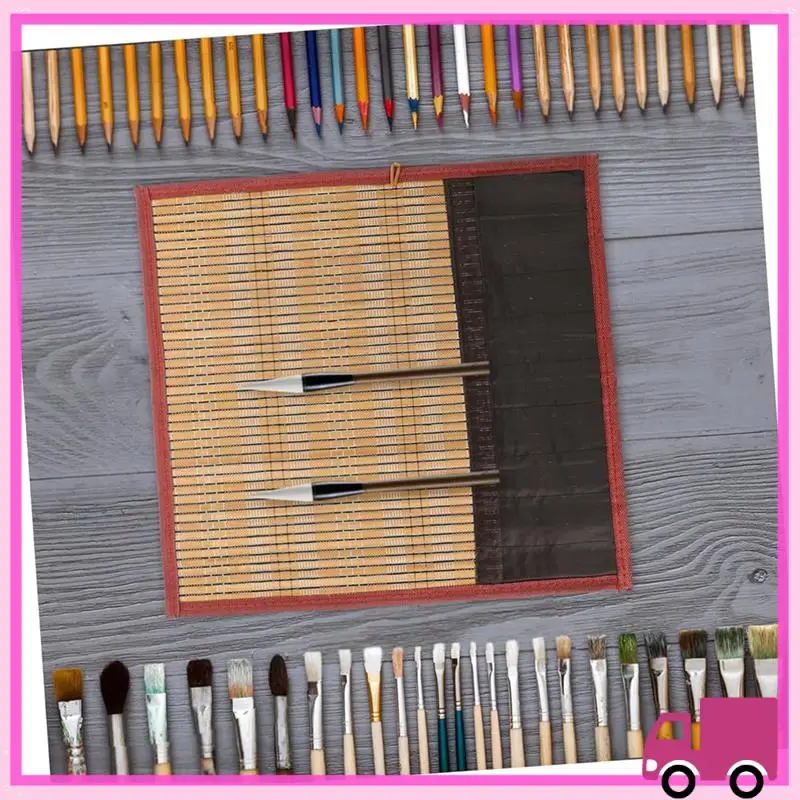 Compact Roll Brush Pen Curtain Bamboo Pen Roll Storage Pen Bag Calligraphy And Painting Protection Collection Brush Pocket