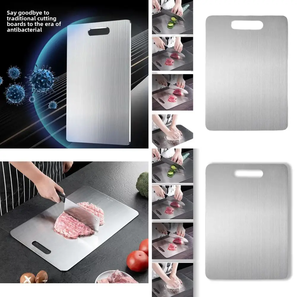 لوح تقطيع المطبخ من التيتانيوم على الوجهين، درجة طبية، غير لاصقة، 23.6 × 15.7 بوصة