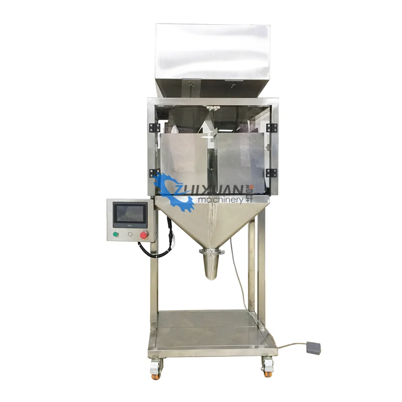 Vertical granule rice bag packaging filling machine semi-automatic