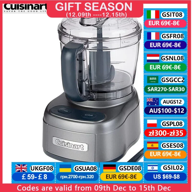 Cuisinart 220V Electric Food Processor Household Kitchen Appliances Multifunctional BPA Free Vegetables Meat Grinder