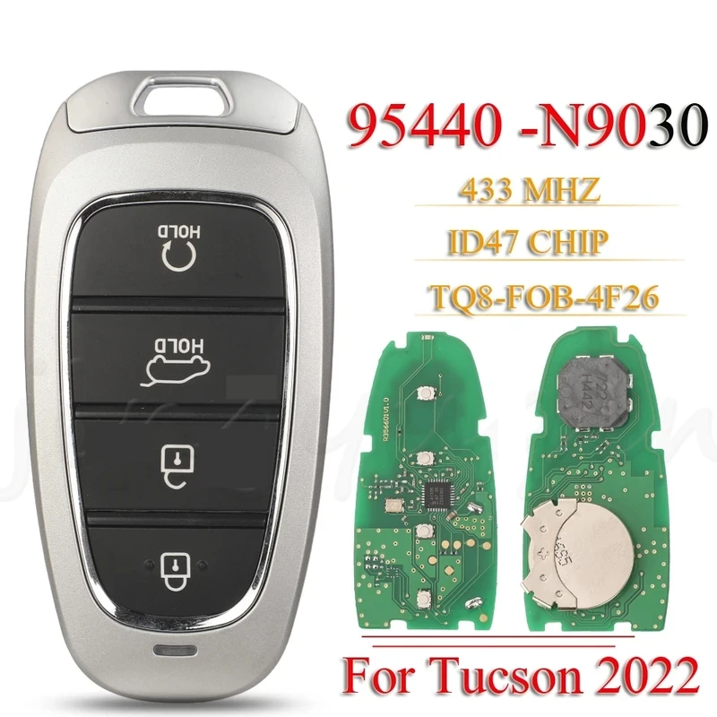 

95440-n9030 TQ8-FOB-4F26 4B smart remote car key 433MHz id47 chip for Hyundai Tucson 2022 auto fob contol Keyless Go