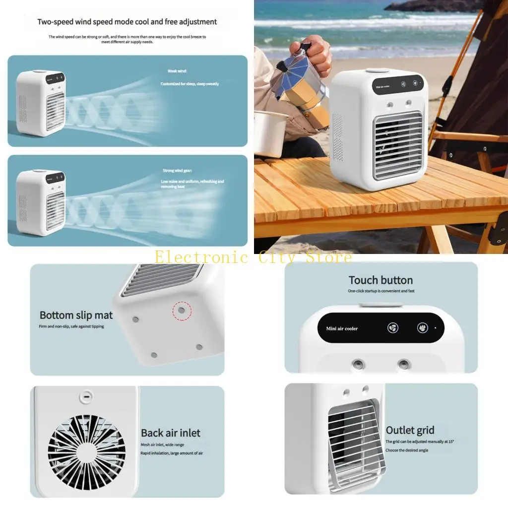 

Ice Water Cooling Fan 20°C Room Temperature Drop Silents Operations USB Power Supply HU8D