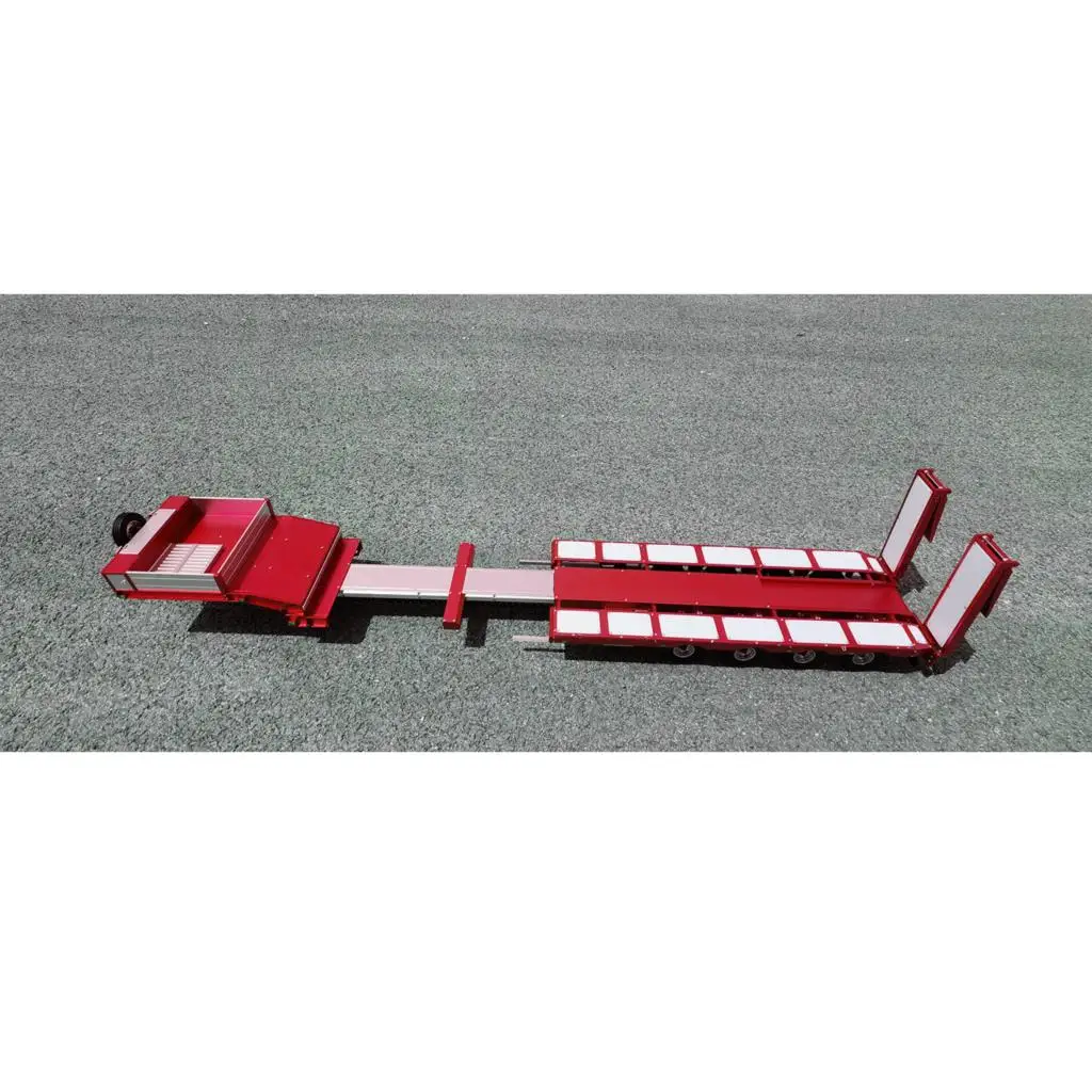 Degree Metal Red RC Trailer 997 4Axle Heavy Steering Spare Parts For 1/14 Tamiyaya Remote Control Tractor Truck Vehicle TH20374