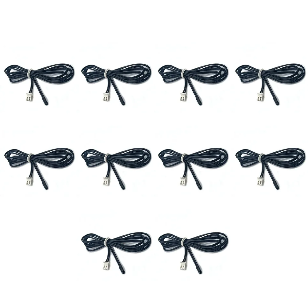 10K B3950 Resistance Temperature Sensor Epoxy Seal Fast Response 3s For HVAC Cabinet Cooling System Replacement Tool Kit Black