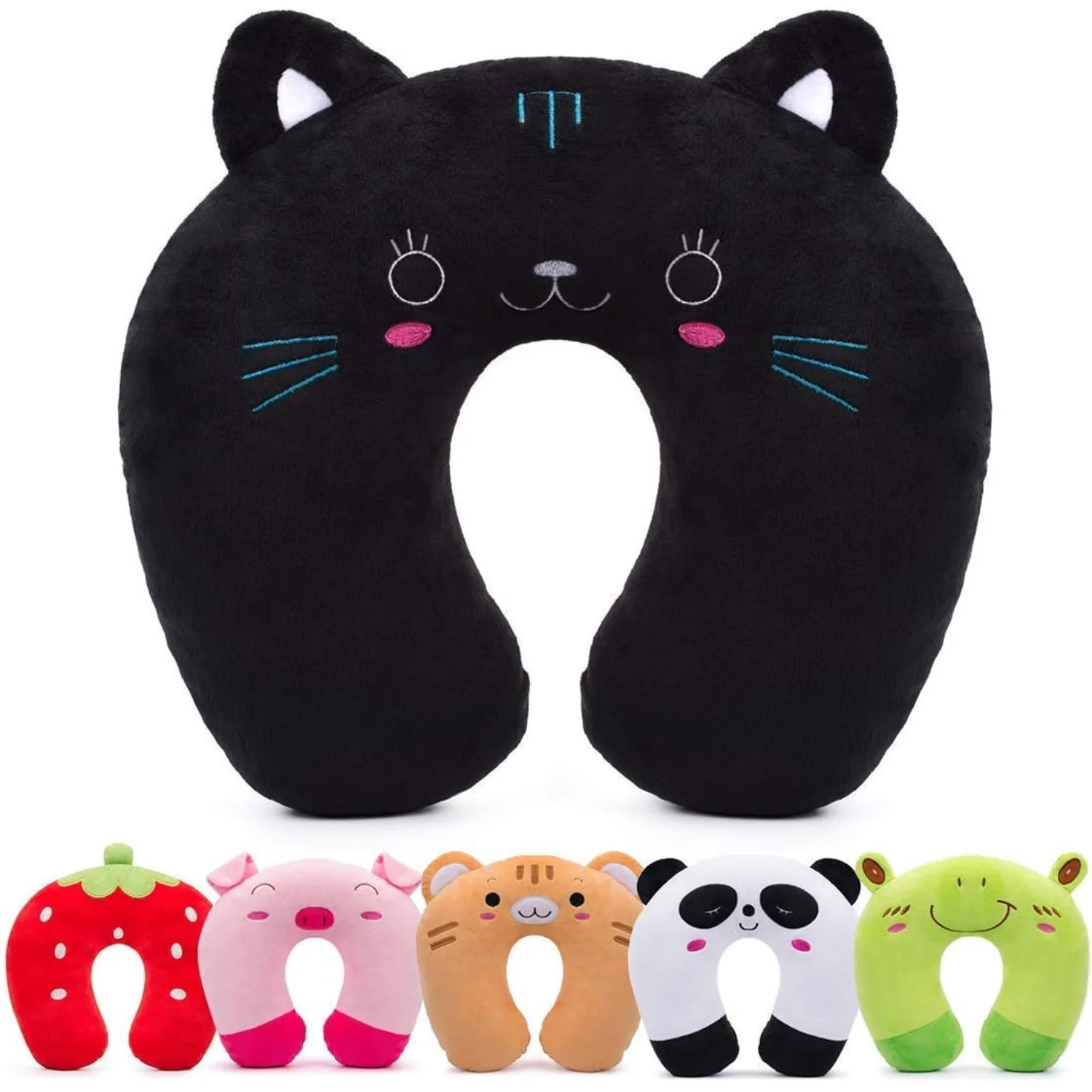 Travel  for  Toddlers-Soft Neck Head Chin  ,Cute Animal,Comfortable in Any Sitting Position for Airplane,Car,Train,Machine Washa