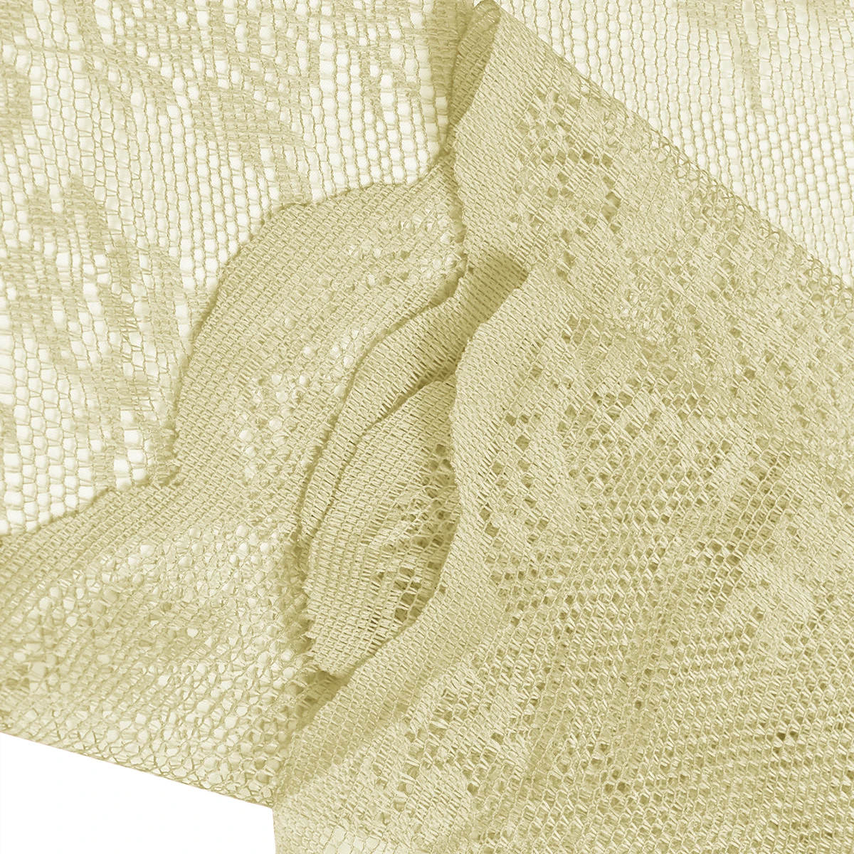 1 Stück romantischer transparenter Spitzenvorhang, Blumenspitze-Fenstervorhänge für Wohnzimmer, Schlafzimmer, Heimdekoration, Fensterschutzstangentasche – Detail 6