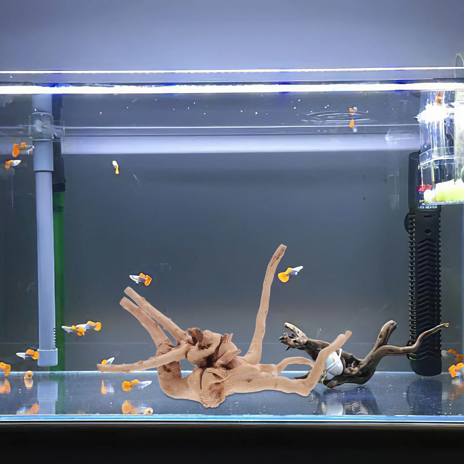 3Pcs Driftwood for Aquarium Natural-Looking Irregular Branches Fish Tank Decor Small Aquatic Landscape Ornament Wear-Resistant
