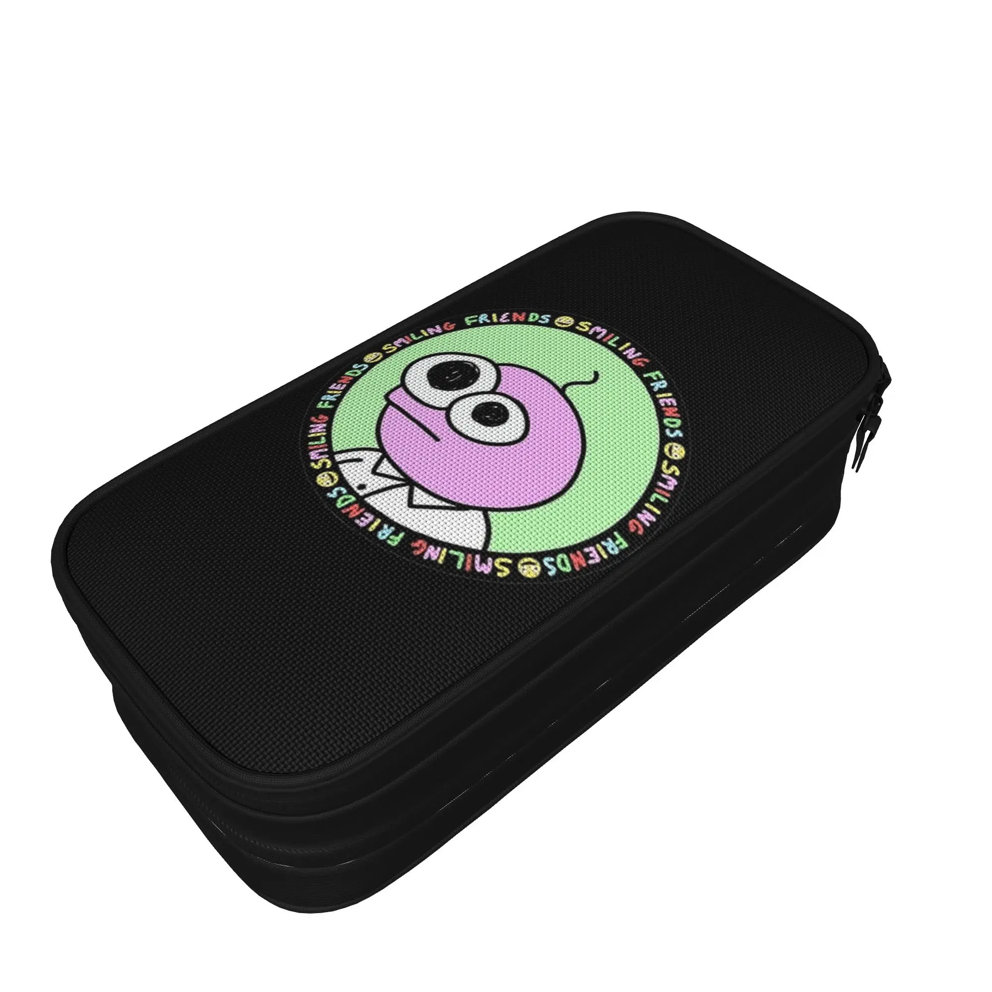Neues Pim Smiling Friends Federmäppchen, Stiftebox, Stiftetui für Schüler, große Kapazität, Tasche für Schulbedarf, Reißverschluss, Schreibwaren