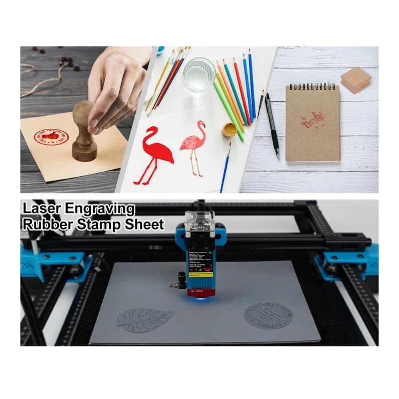 Rubber Stamp Rubber Mat LaserEngraving Material Set for DIY Crafting Seal Dropship