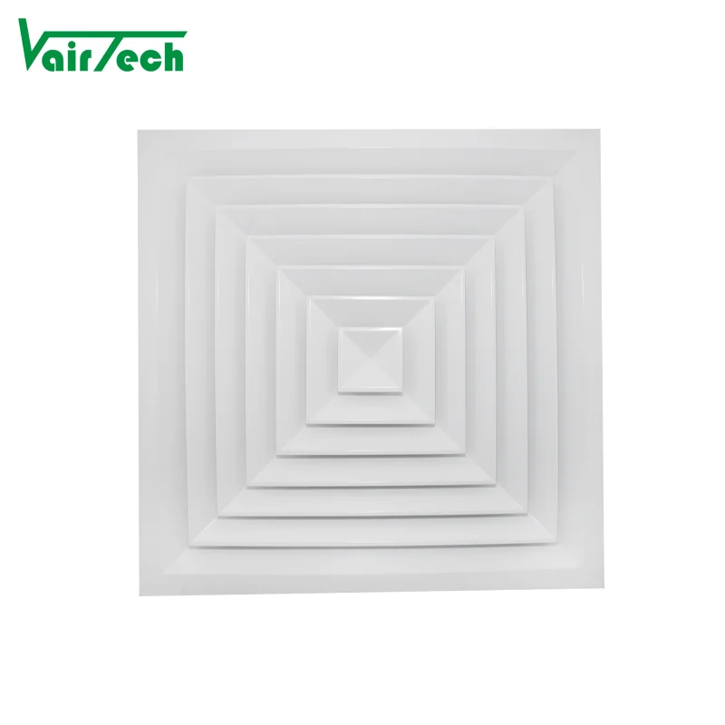 Der quadratische Diffusor des Hvac-Systems reguliert den Luftstrom durch den Betätiger