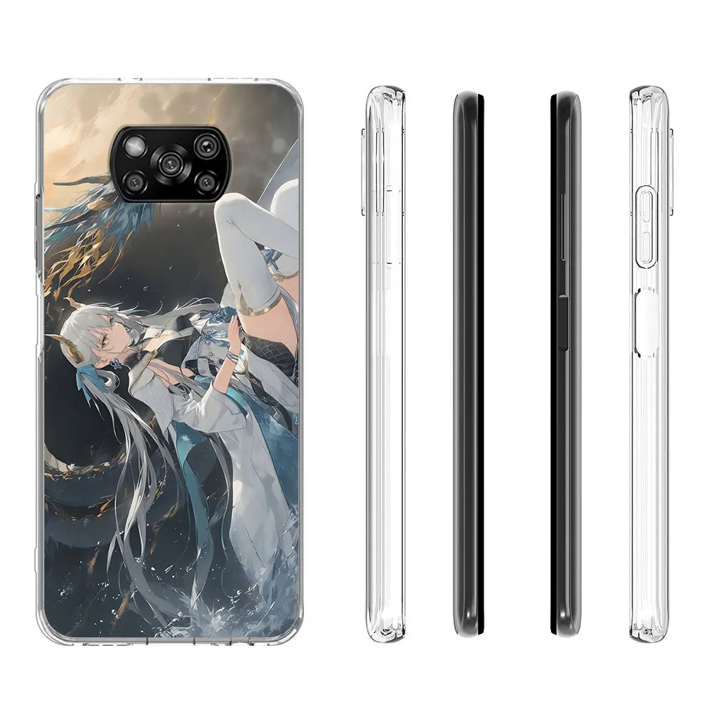 JINHSI Wuthering Waves Case for Xiaomi Poco X6 X5 F4 M5s X3 NFC F1 F5 M5 M3 M4 GT F3 F2 X4 Pro Transparent TPU Soft Phone Cover