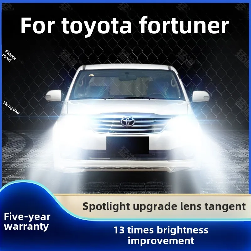 

2 Pcs Car LED Headlights Low-beam High-beam Fog Lights Auto Lamps for 201515-2018 Toyota Fortuner Accesorios