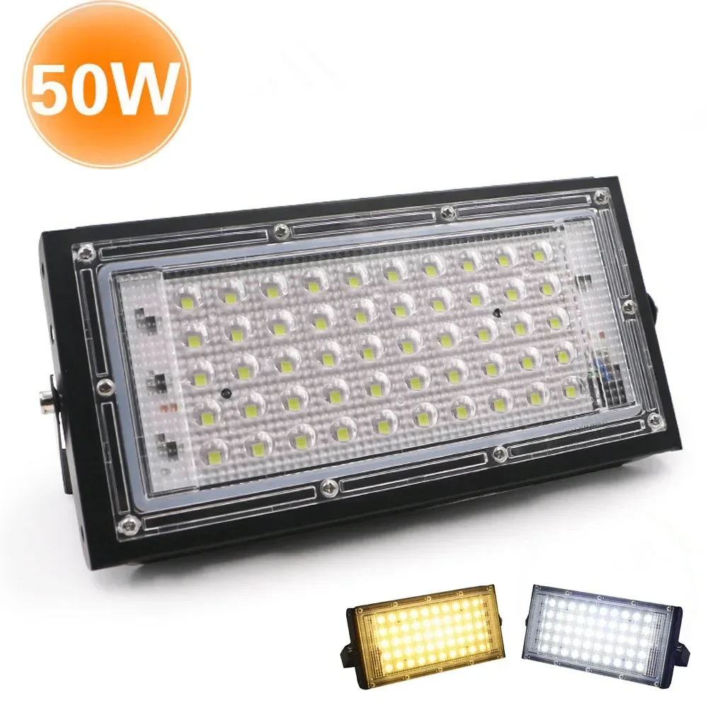 50W LED RGB Flood Light AC 220V Outdoor Floodlight IP66 Waterproof Lamp Reflector Spot light Red Green Blue For Garden Lighting