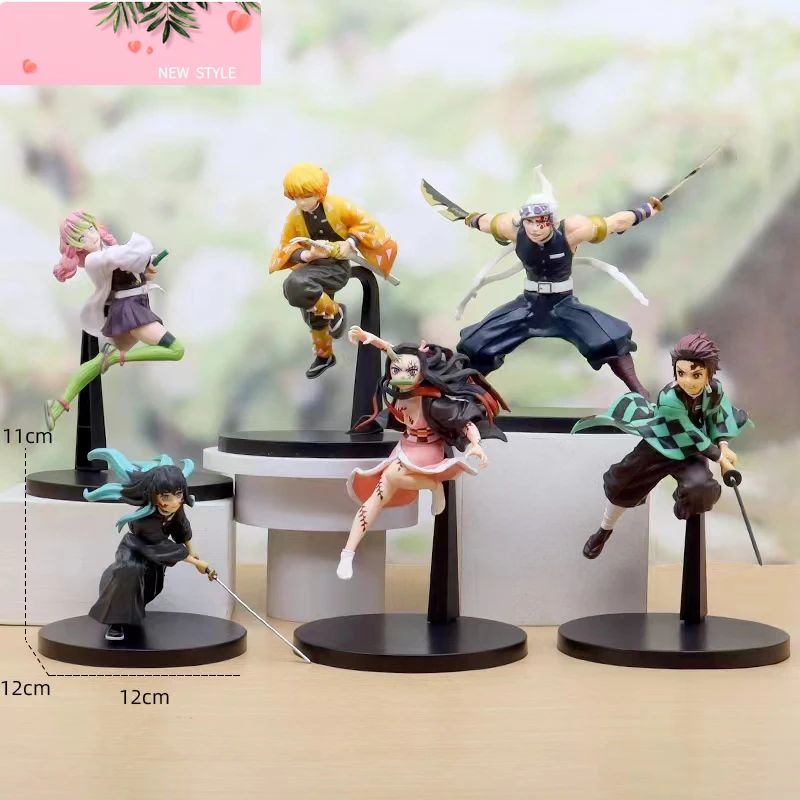 

Фигурки Demon Slayer Tanjirou Nezuko Zenitsu Kanroji Mitsuri Muichiro Uzui Tengen Аниме Фигурка Коллекция Модель Кукла Игрушка