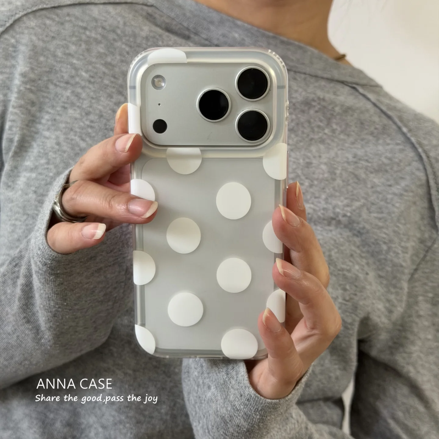 Stylish Big Polka Dots Frosted Phone Case For iPhone 18 Pro Max 17 Air 16e 16 15 14 Plus 13 12 11 Shockproof Silicone Back Cover view 5
