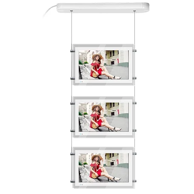 21.5 Inch A4 Glass Window Indoor IPS LCD Digital Signage with 1500cd Brightness Remote CMS Management Advertising Player