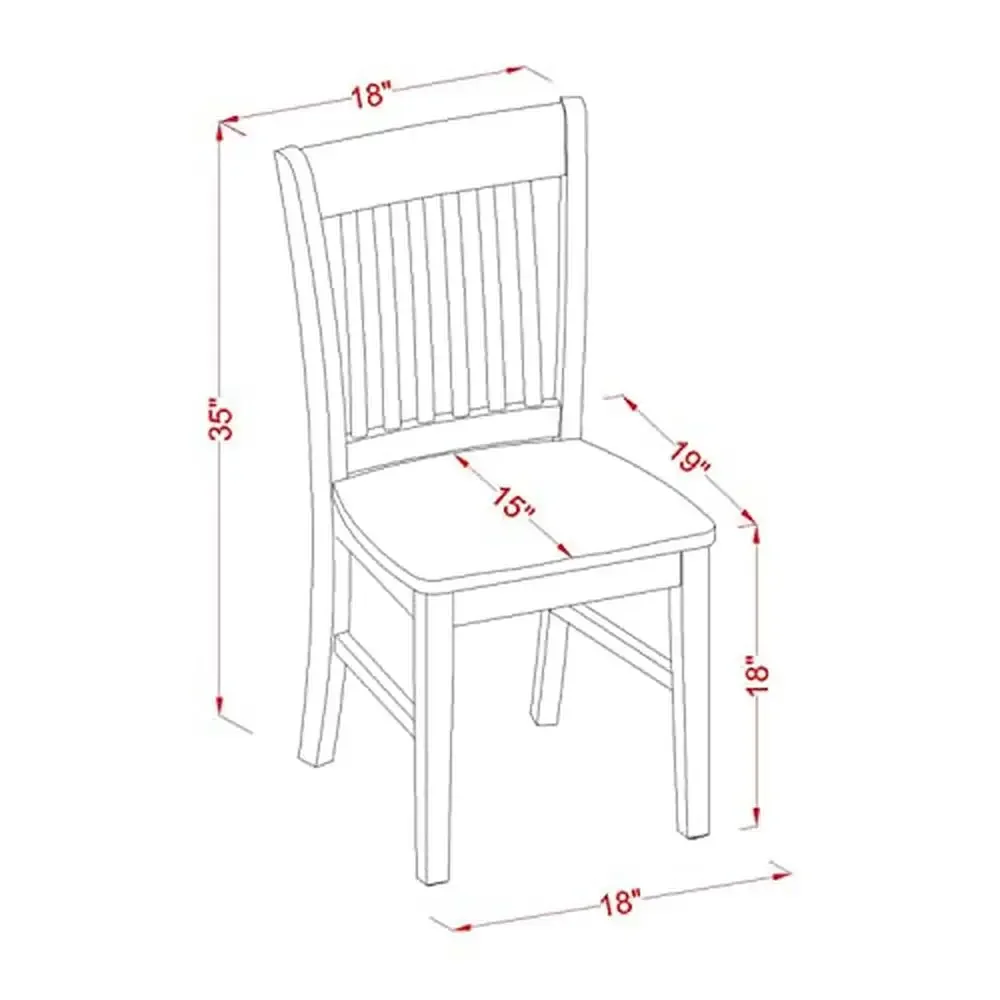 3-delige ronde houten eettafelset met dropleaf en stoelen eiken afwerking DLNO3-OAK-W