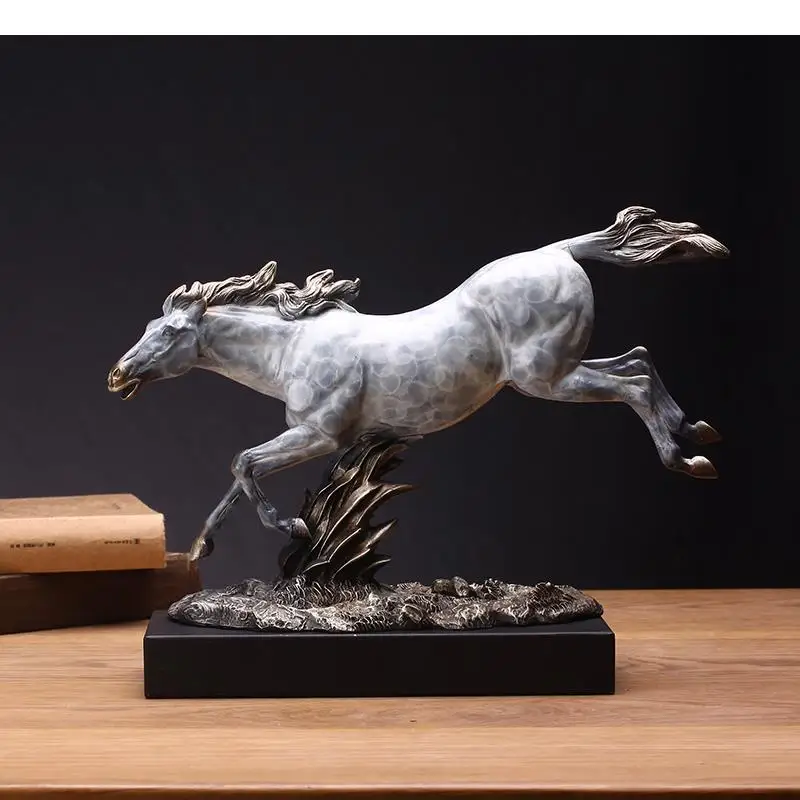 

Resin Horse Ornaments Sculpture Model Statue Figurines Decoration Crafts Statuette Home Decoration Accessories Furnishings Gift