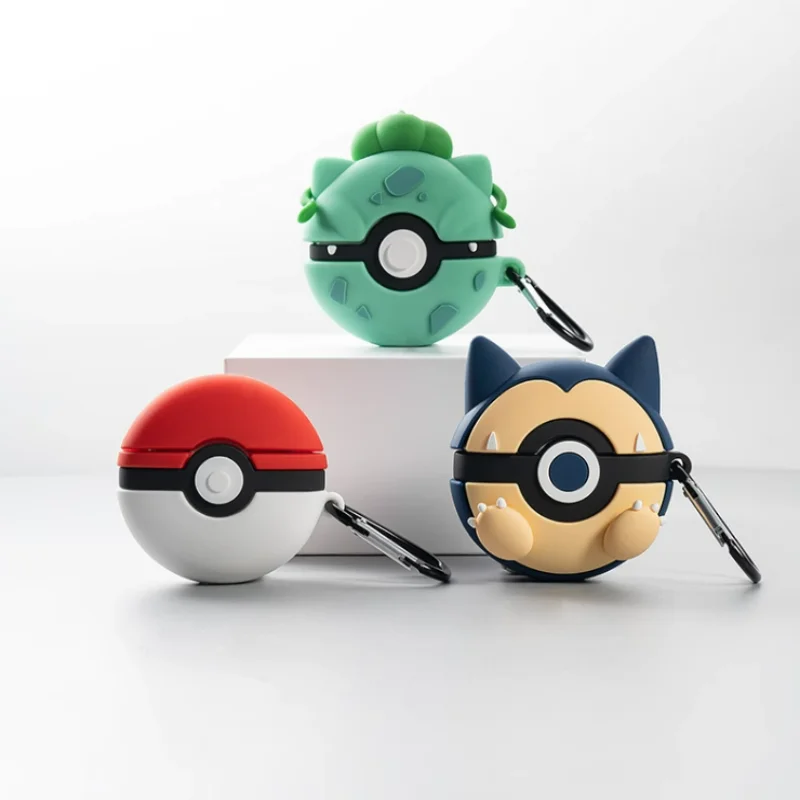 Чехол для Airpods 4, 2024, 3D милый мультяшный Pokeball, мягкий силиконовый чехол для наушников, защитные аксессуары, чехол для Airpods Pro 2