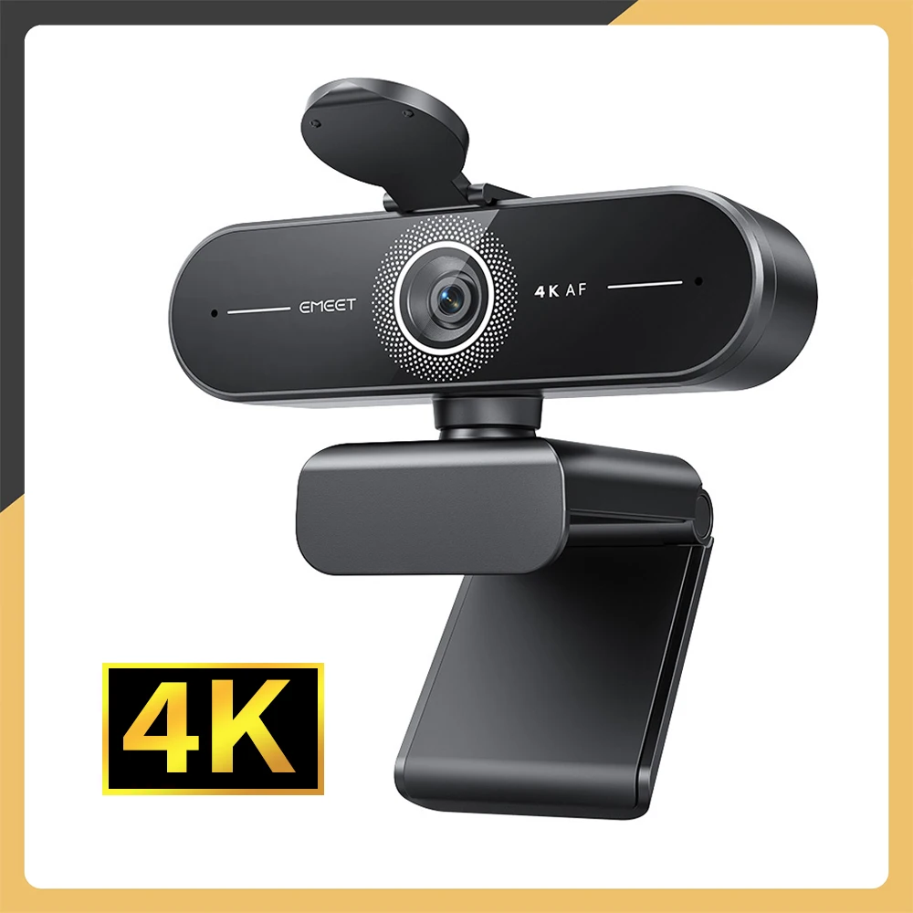 Kamera internetowa 4K Ultra HD 1080P 60fps EMEET C60E z autofokusem, kamera USB do komputera do transmisji na żywo/rozmów wideo/konferencji