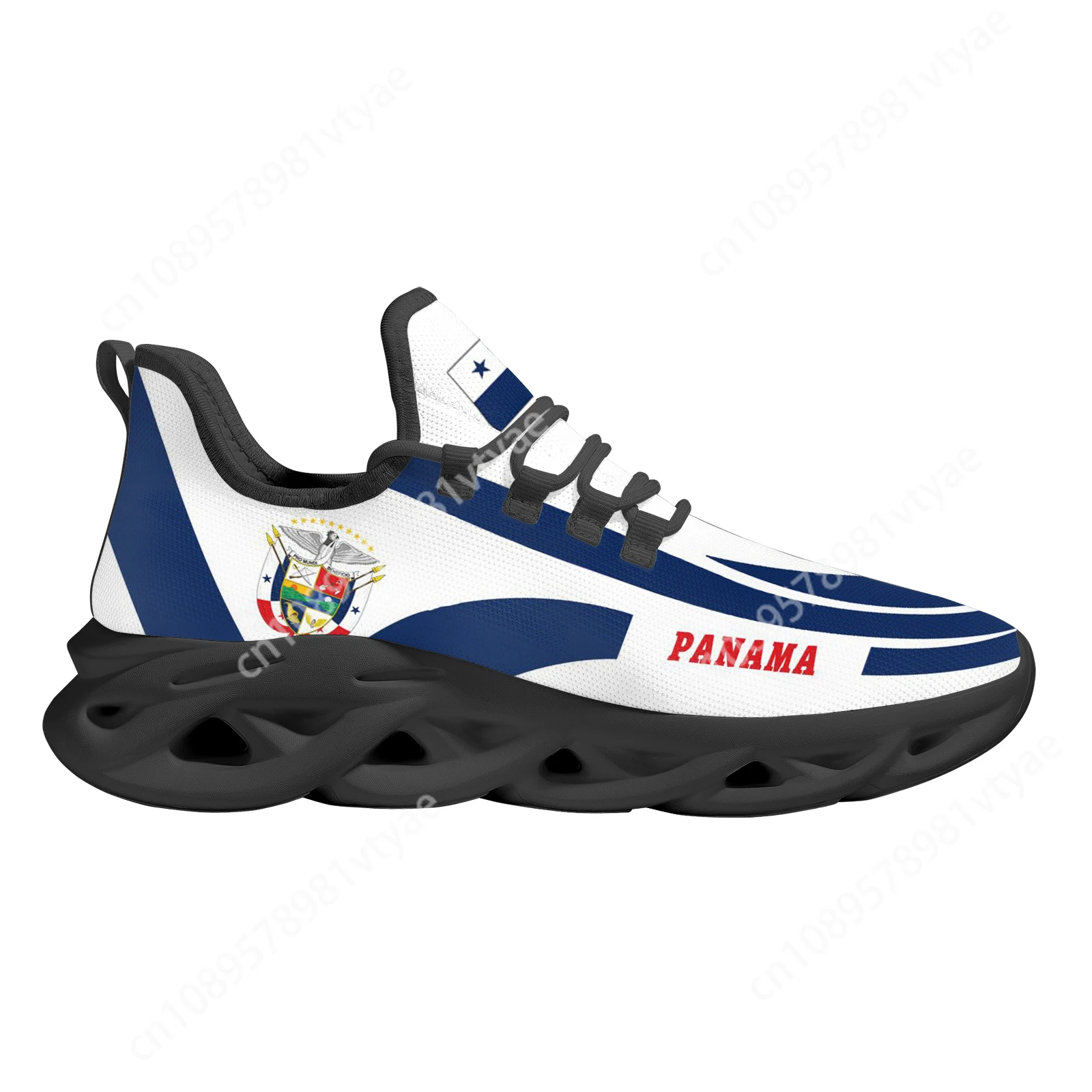 Zapatillas de deporte ligeras a prueba de golpes para Mujer, Zapatos transpirables de punto, diseño de bandera de Panamá, hechos a medida