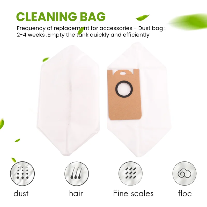

FSLH 6Pcs Dust Bags Kit For Neabot Q11 Robot Household Replace Replacement Vacuum Cleaner Sweeper Dust Bags Cleaning Bag