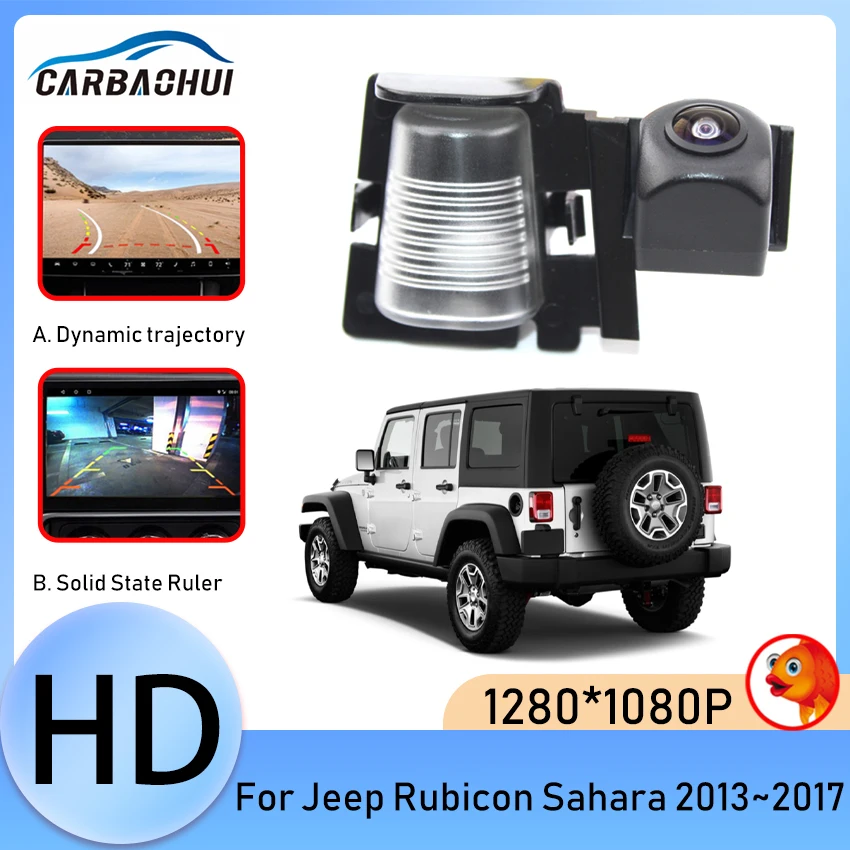 HD Waterproof Dynamic Trajectory Tracks Car Rear View Backup Parking Camera For Jeep Rubicon Sahara 2013 2014 2015 2016 2017