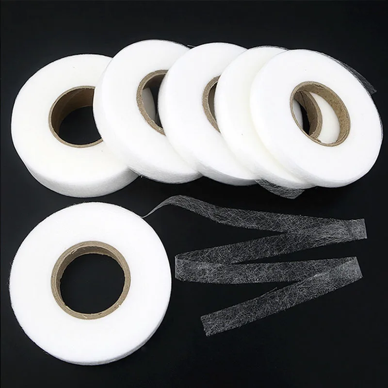 64Meters Black White Double-sided Interlining Adhesive Fabric Clothes Iron On Hem Tape Interlining Web DIY Sewing Accessories