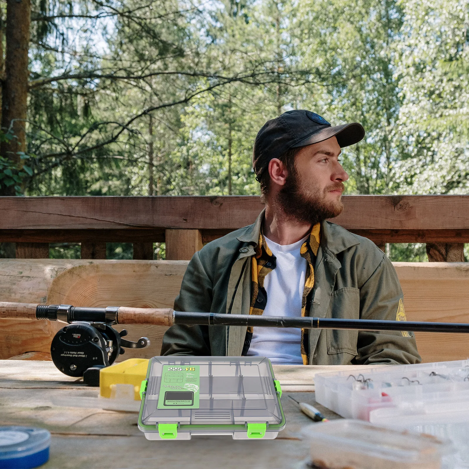 

1Pcs Fishing Tackle Box Premium Waterproof Portable Storage Container for Hooks Lures Baits Multi-Compartment Organizer Case