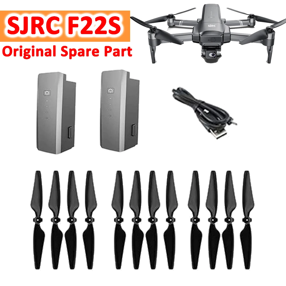 SJRC F22S /F22 4K PRO GPS Drone Original Spare Part Propeller Blade Battery USB Charger Motor Arm with Brushless Motor Accessory