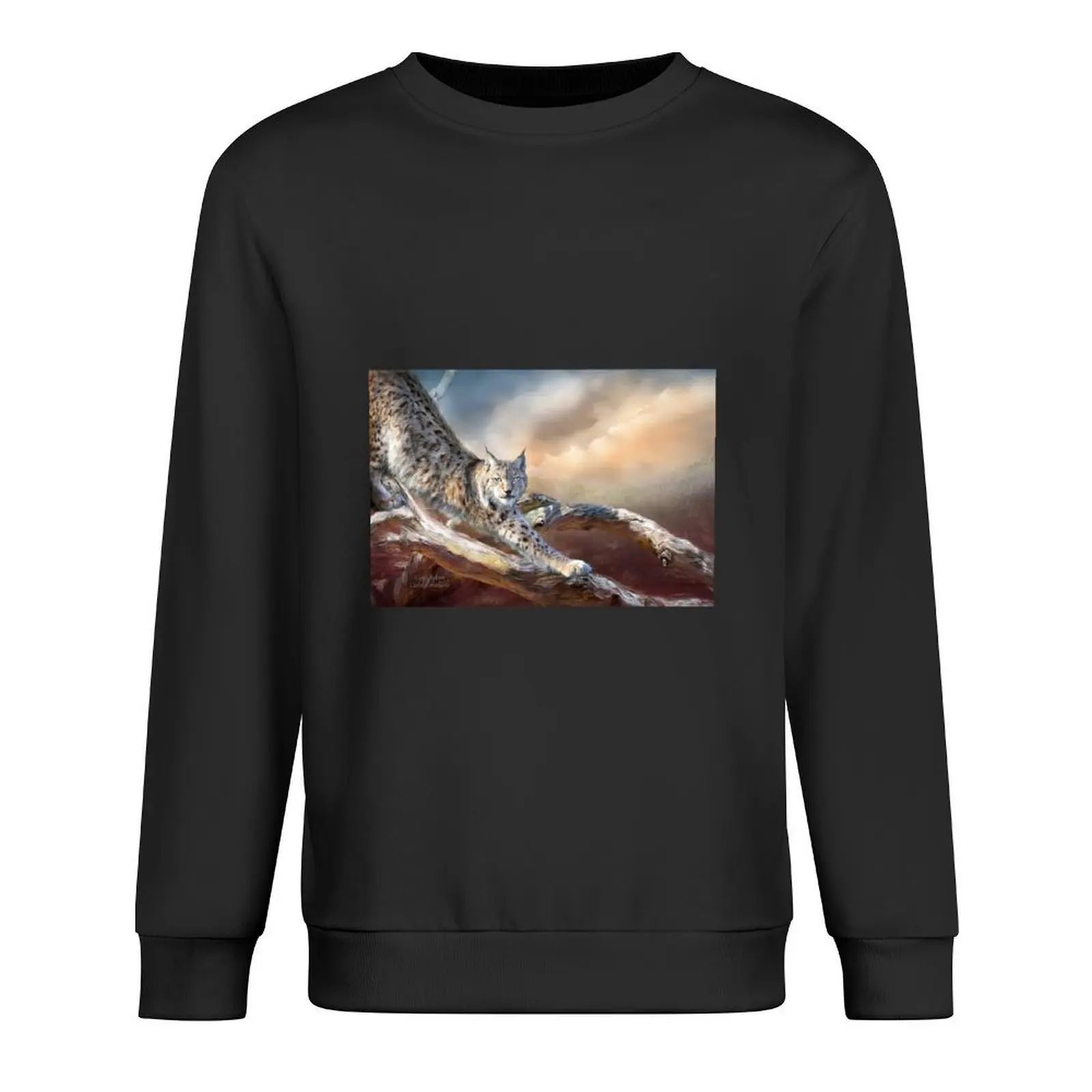 

Lynx Spirit Pullover korean autumn clothes tracksuit men anime clothing men's coat men's sweatshirts
