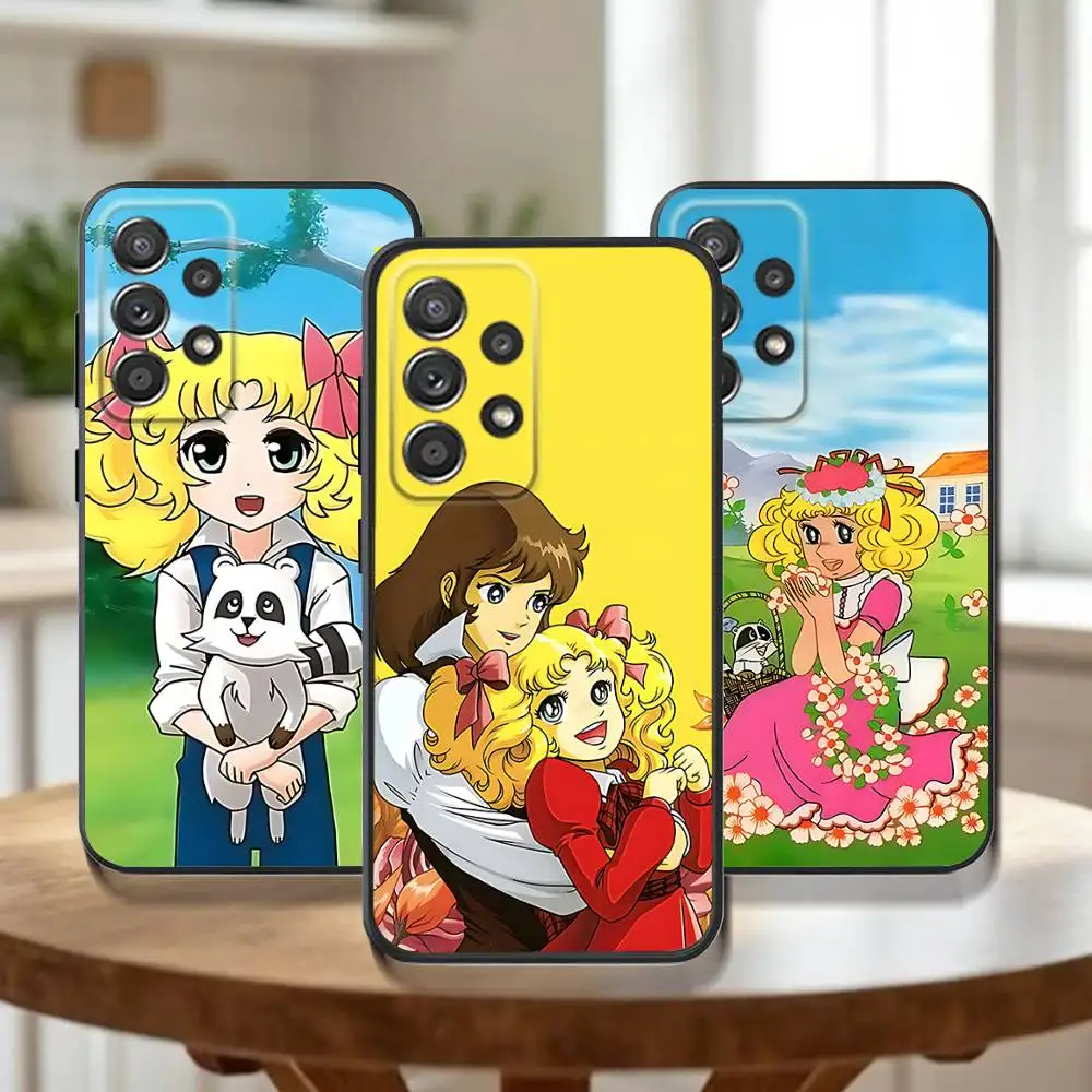 

C-Candy candy Anime Phone Case For Samsung Galaxy A73,31,32,72,41,53,52,71,22,5G,Note,J7,8,9 Soft Black Cover