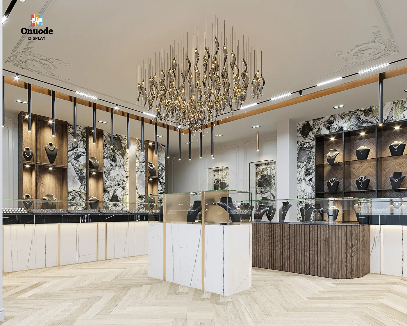 

Custom.Bespoke Luxury Jewelry Display Cabinets | Custom LED Showcases for High-End Boutique Store Design Jewelry Store Interior