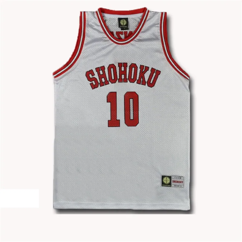 Disfraz de equipo de baloncesto de la escuela Shohoku, uniforme deportivo de Anime Sakuragi Hanamichi Mitsui Slam Dunk, Jersey blanco 1-15