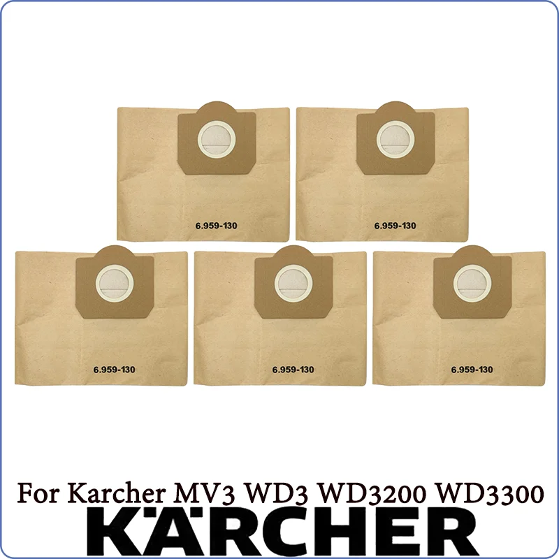 Сменный мешок для пыли Hepa-фильтр для Karcher MV3 WD3 WD3200 WD3300 A2204 A2656 WD3.500P SE4001 SE4002, детали для пылесоса