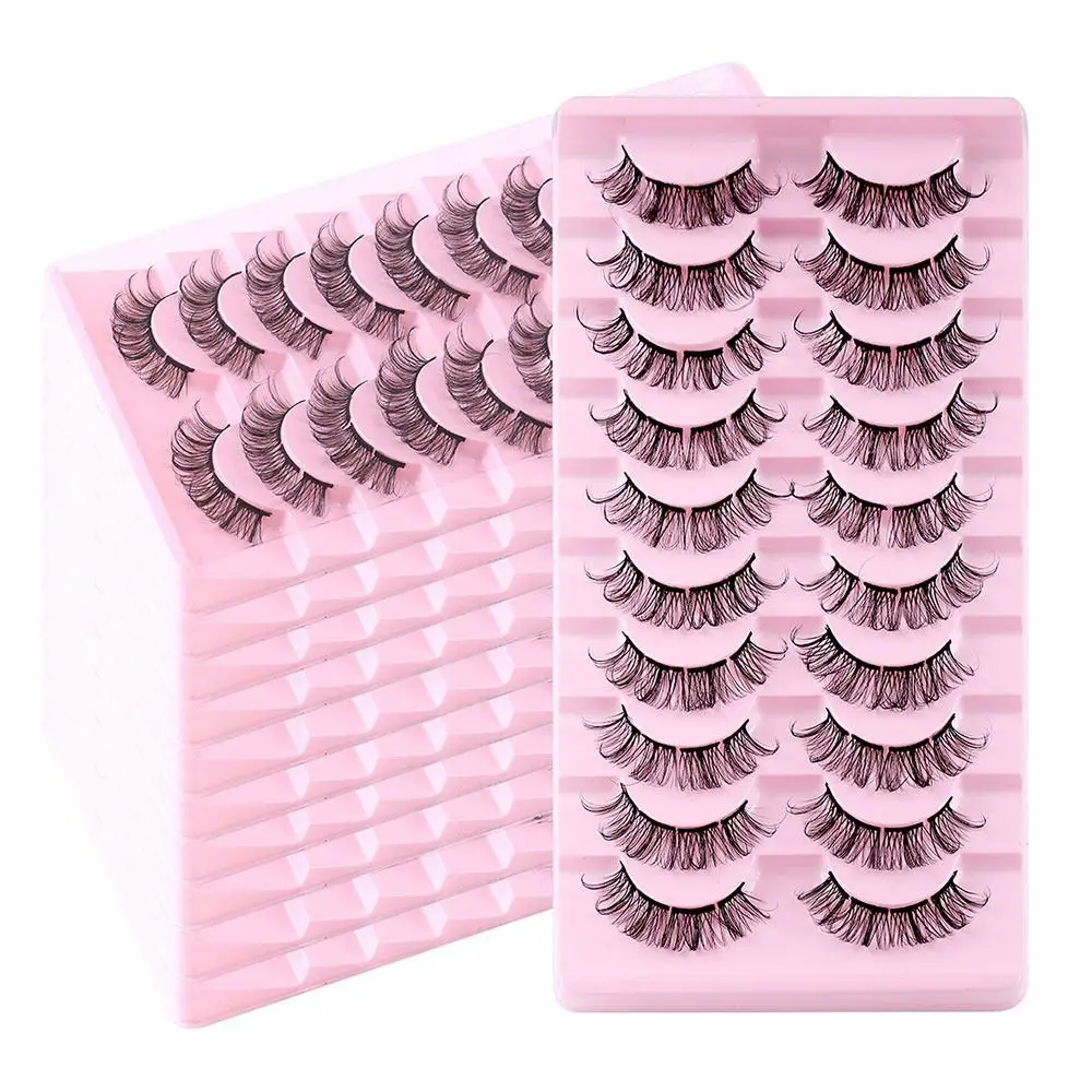 10 Pairs 3D Eyelashes False Eyelashes lash clusters wispy Cluster Lashes Look Like Extensions Individual Lashes